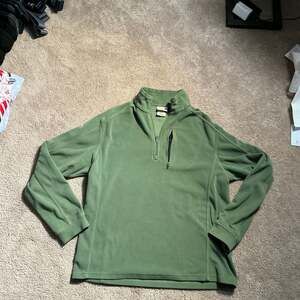 L.L.Bean Men's Quarter-Zip Fleece Pullover - Sage Green - Size M